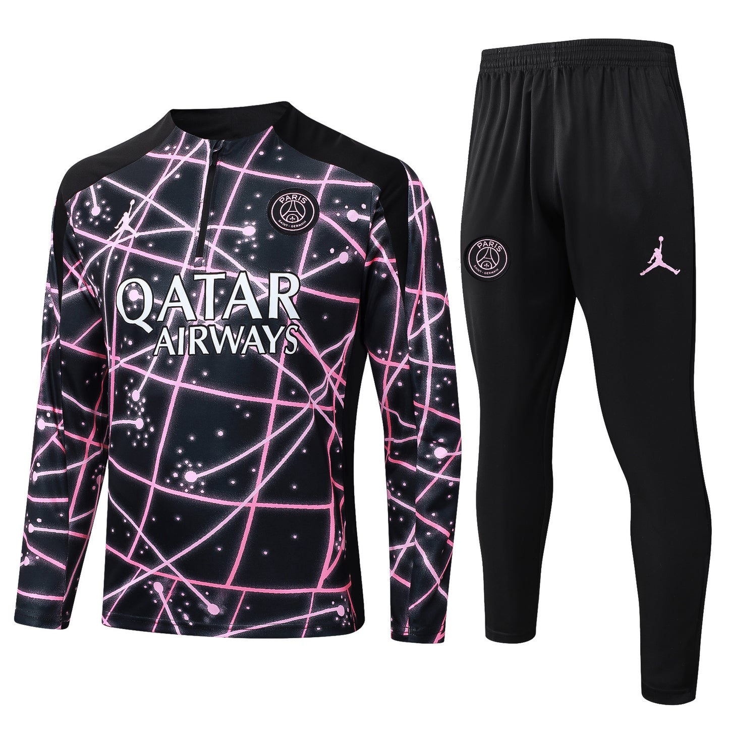 Conjunto Entrenamiento PSG 25/26 Negro Rosa Galaxia