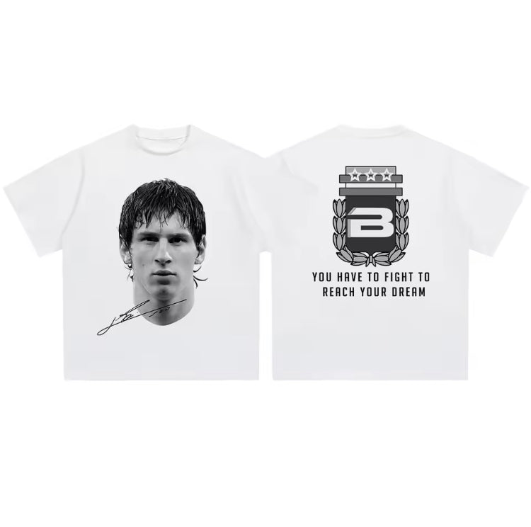 Camiseta Lionel Messi Argentina Blanca 100% Algodón